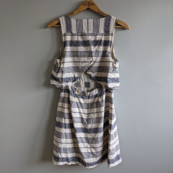 MADEWELL Linen-Blend Open Back Striped Dress - Picture 7 of 10